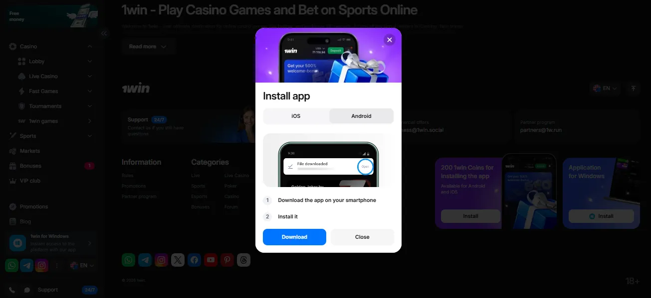 1Win App and Mobile Gaming Experience